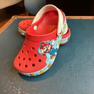 CROCS Kids Red with Super Mario Design